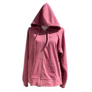 Nike Dri-Fit Get Fit Women's Full-Zip Training Hoodie in Pink Size Medium